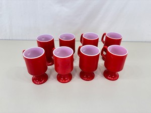 Lot of 8 Anchor Hocking Footed Mugs