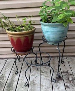 FP - Three Planter Stands with Two Pots