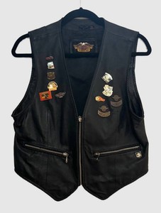 BR1 - Harley-Davidson Leather Motorcycle Vest - Size LW