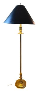 LR - Brass Twisted Column Floor Lamp