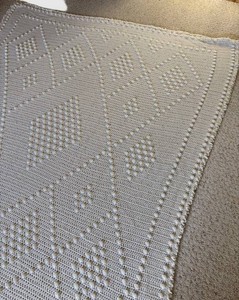 U - Vintage Geometric Openwork Crocheted Afghan