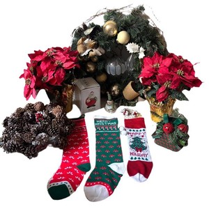 U - Festive Wreaths, Stockings, Faux Poinsettias and More