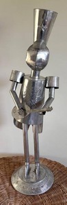 U - Metal Guitar-Playing Tin Man Sculpture