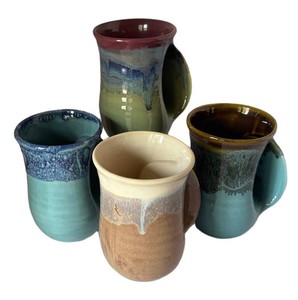 K - Set of Four Pottery Mugs