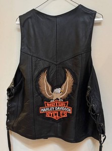 BR1 - Harley-Davidson Leather Motorcycle Vest  Size Large
