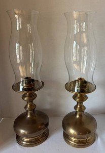 LR - Two Maitland Smith Hurricane Candleholders