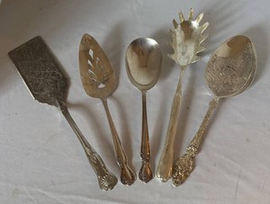 K - Five Vintage Serving Utensils