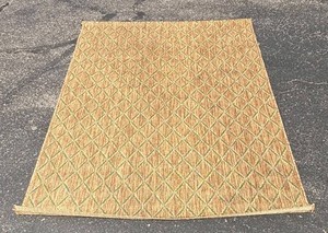 G - Woven Green Diamond Patterned IndoorOutdoor Area Rug