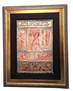 LLB - Framed Wall Art - Large Classical Figural Panel