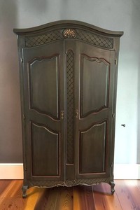 LLR - Armoire - Ornate Painted Wardrobe Cabinet