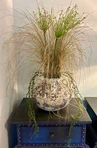 LLR - Allium Grass Arrangement - Decorative Planter
