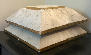 LLR - Display Stands - Pair of Textured Cream Square Risers (Lot of 2)