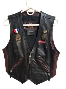 LLR - Leather Motorcycle Vest - Vintage Harley-Davidson Womens Large