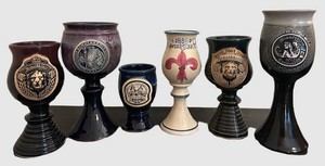 LLR - Vintage Renaissance Festival Ceramic Vases (Lot of 6)