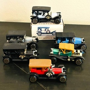 LLR - Die-Cast Model Cars - Simplex, Pierce-Arrow, Buick & Ford (Lot of 6)