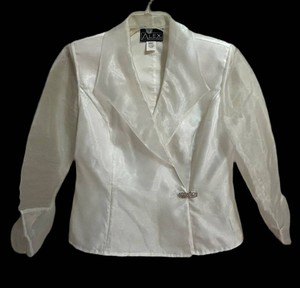 LLR - Formal Jacket - Alex Evenings Womens L Rhinestone Bow Closure