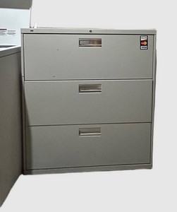 LNDR - Metal Filing Cabinet - 3-Drawer Office Storage 44 X 19 X 36 in