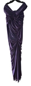 LLR - Evening Gown - Tadashi Shoji Ruched Purple Dress Style 73370L XL