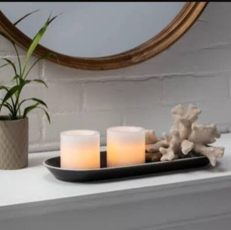 Threshold LED Pillar Candles Remote Control Set Of 2 Home Decor