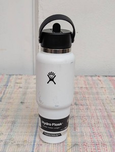 Hydro Flask 32oz Wide Mouth Flex Straw Travel Bottle - White