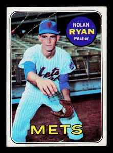 Nolan Ryan 2nd Year 1969 Topps #533 Vintage Baseball Card - TOUGH TO FIND CARD!