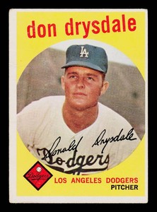 Don Drysdale 1959 Topps #387 Vintage Baseball Card