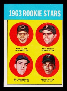 Tony Oliva RC 1963 Topps Rookie Stars #228 Vintage Minnesota Twins Baseball Card - NICE CARD