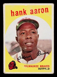 Hank Aaron 1959 Topps #380 Vintage Baseball Card