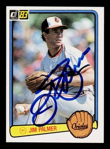 Jim Palmer Auto On-Card 1983 Donruss #77 Vintage Signed Baseball Card