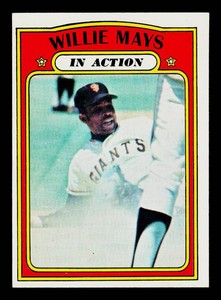 Willie Mays 1972 Topps In Action #50 Vintage Baseball Card