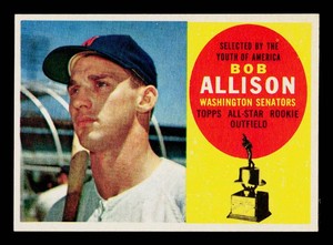 Bob Allison RC 1960 Topps #320 Vintage Baseball Card