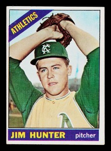 Jim Catfish Hunter 2nd Year 1966 Topps #36 Vintage Baseball Card