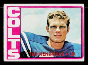Ted Hendricks RC 1972 Topps #93 Vintage Rookie Football Card