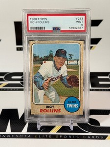 Rich Rollins PSA Graded 9 MINT 1968 Topps #243 Vintage Minnesota Twins Baseball Card
