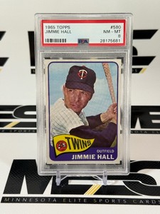 Jimmie Hall PSA Graded 8 NM-MT 1965 Topps #580 Vintage Minnesota Twins Baseball Card