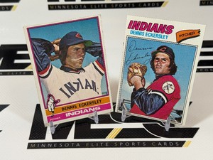 Dennis Eckersley RC and 2nd Year 1976  1977 Topps Vintage Baseball Cards