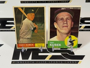Tony Kubek 2-Card 1961 and 1963 Topps Vintage Baseball Lot
