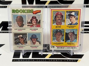 Dale Murphy RC 2-Card Lot 1977 and 1978 Rookie Catchers Vintage Baseball