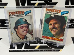 Reggie Jackson and Thurman Munson 1977 Topps Vintage Baseball Lot