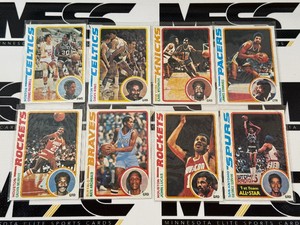1978-79 Topps Basketball 8 Card Vintage Lot w Stars - Murphy, Big, Gervin, Monroe, Archibald, Lucas