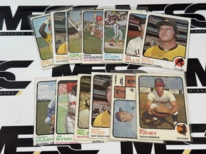 1973 Topps 13-Card Vintage Baseball Lot