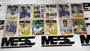 12 Card Vintage Baseball and Football 1980s Star Lot