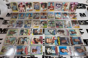 45-Card Vintage Baseball Card Lot 1963-1986 - #20 - w HOFs - Schmidt, Palmer, Murray, Fingers
