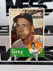 Bill Tuttle Autographed 1963 Topps #127 Vintage Minnesota Twins Baseball Card