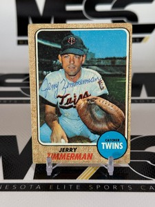 Jerry Zimmerman Autographed 1968 Topps #181 Vintage Minnesota Twins Baseball Card