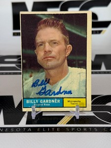 Billy Gardner Autographed 1961 Topps #123 Vintage Minnesota Twins Baseball Card