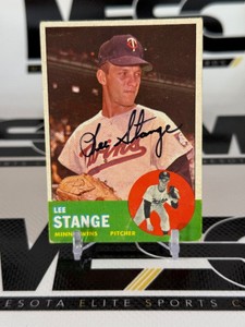 Lee Stange Autographed 1963 Topps #246 Vintage Minnesota Twins Baseball Card