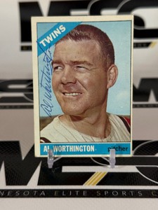 Al Worthington Autographed 1966 Topps #181 Vintage Minnesota Twins Baseball Card