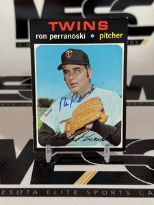 Tron Perranoski Autographed 1971 Topps #475 Vintage Minnesota Twins Baseball Card