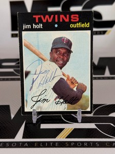 Jim Holt Autographed 1971 Topps #7 Vintage Minnesota Twins Baseball Card
